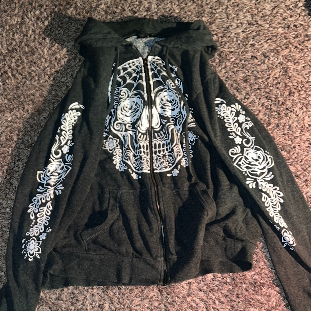 Torrid Black and White Graphic Hoodie